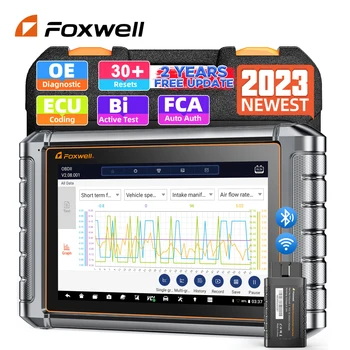 2023 Автомобильный сканер FOXWELL NT909 OBD2 OE-Level Полная диагностика Активный Тест Кодирования ECU OBDⅡ Считыватель кода Автомобильный Диагностический инструмент