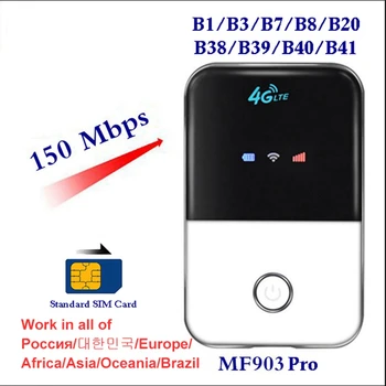 4G LTE Карманный Wifi Роутер Автомобильная мобильная Точка Доступа Беспроводной Широкополосный Mifi Разблокированный Модем Со слотом для Sim-карты FDD B1, 3, 7, 8, 20