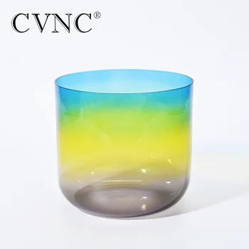 CVNC 6 или 7 Дюймов Alchemy Clear Rainbow Обратите Внимание На Хрустальную Поющую чашу для исцеления звуком