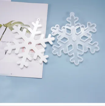 DIY Кристаллическая форма из эпоксидной смолы, Рождественские снежинки, Листинг, Украшение формы, Подвеска, Силиконовая форма для смолы