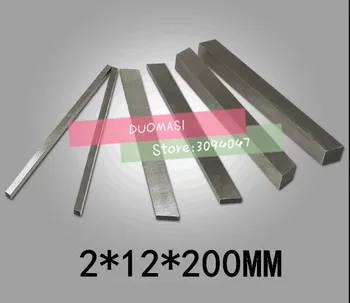 HRC60 2*12*200 мм Быстрорежущая сталь, острая сталь, стальные заготовки, лезвие, плоский токарный инструмент HSS, материал для ножей DIY, токарный инструмент