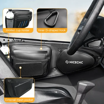 NiceCNC Боковые Дверные сумки UTV RZR Передние Дверные Сумки для Хранения 2014-2022 Polaris RZR XP 4 1000 Turbo S900 1000 900 Turbo S 900 2011