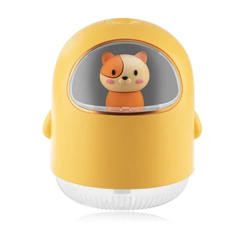 USB Увлажнитель Воздуха Space Cat USB Мини Мультяшная Атмосферная Лампа Немой Спрей Кондиционер Увлажнитель Воды в комнате Желтый