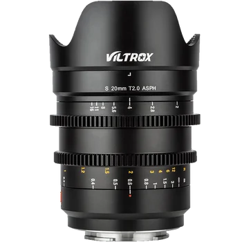 Viltrox 20 мм T2.0 Широкоугольный Пленочный объектив Full Frame Prime Cinematic MF Для камеры Sony E-mount A9ii A7RIV A7III A7SII