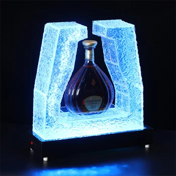 Акриловый светодиодный держатель для бутылки шампанского Glorifier, Перезаряжаемый Держатель для винных коктейлей, Подставка для дисплея, VIP-бар, светящийся поднос для сервировки