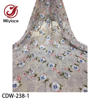 Африканская Кружевная ткань 2020, Высококачественные Тюлевые материалы, Французская Нигерийская Кружевная ткань с вышивкой для платья CDW-238