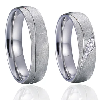Винтажные матовые обручальные кольца ручной работы из серебра 925 пробы для мужчин и женщин, 1 пара, кольцо для супружеской пары, Любовный альянс
