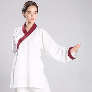Женская Форма Тайцзи Линии Hanfu, Одежда для боевых искусств, Юбка для Тайцзи, комплект для Ушу, включающий топ и Брюки