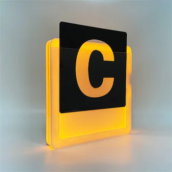 Индивидуальная Перезаряжаемая Светящаяся Табличка со сменными буквами Алфавита, Светодиодная доска для вывешивания сообщений