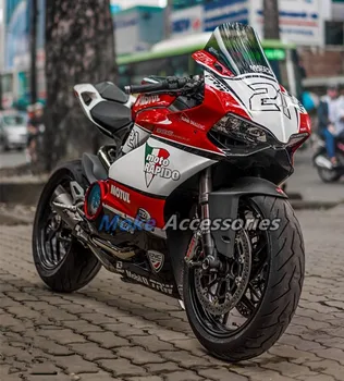 Комплект Мотоциклетных обтекателей, пригодный для Ducati 899 1199 2012-2014, комплект для кузова, Высококачественный АБС-впрыск, Красный, Белый, Черный