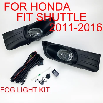 Комплект противотуманных фар Переднего бампера для Honda Fit Shuttle 2011 2012 2013 2014 2015 2016 Правая + левая сторона с проволочной рамкой для включения лампы