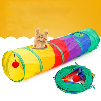 Кошачий туннель, трубка для домашних животных, Складная игровая игрушка для помещений и улицы, игрушки для котенка и щенка для головоломки, Упражнения, Прятки, товары для домашних животных