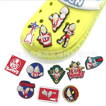Научная специальная поисковая группа Ultraman изысканные изготовленные на заказ пляжные тапочки Crocs с пряжкой для обуви из ПВХ, очаровательный подарок для мальчиков и девочек