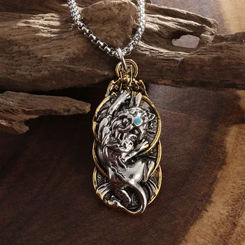 Новое ретро Старомодное ожерелье с подвеской в виде зверя Pixiu Jirui для мужчин и женщин, уникальные злые духи, счастливые ювелирные аксессуары