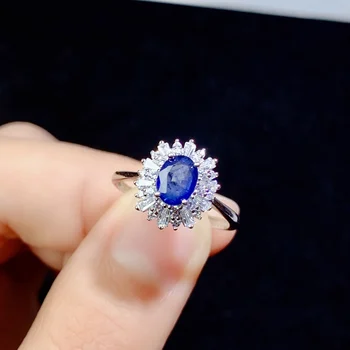 Обручальное кольцо, предназначенное для женщин, кольцо из стерлингового серебра 925 пробы с натуральным сапфиром, ювелирные изделия, Бесплатная доставка, оригинальный бутик