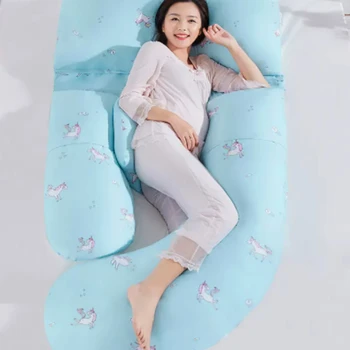 Подушка для поддержки талии Многофункциональная U-образная подушка для поддержки живота Подушка для сна При беременности Принадлежности для лежания на боку