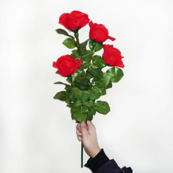 Пульт дистанционного управления подсветкой розы (4 цветка) - Волшебный трюк, магия цветов, магия крупным планом, сцена, магия для влюбленных, романтический