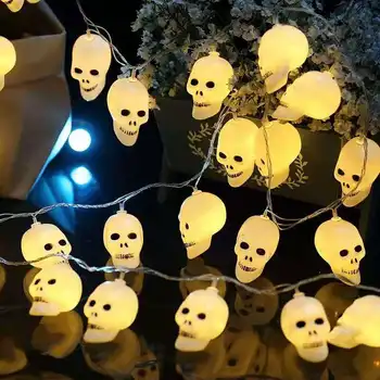Светодиодный фонарь на Хэллоуин, праздничные огни, Гирлянда для дома, вечеринки в саду, украшения на Хэллоуин, Фонари, световые украшения