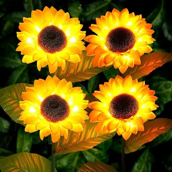Солнечные Розы, садовый светильник на лужайке IP65, Водонепроницаемый Солнечный светильник на дорожке с цветами, для украшения внутреннего дворика, свадебного праздника