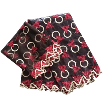 Ткань Анкара Дашики Африканские Ткани Bazin Riche 2022 Высококачественные Французские Кружевные Ткани Швейный Материал для Одежды 5 + 2 ярдов/партия