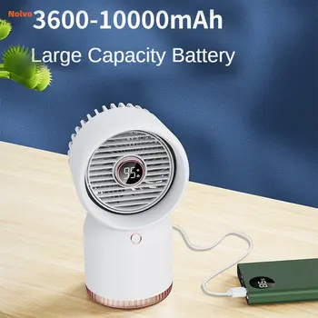 Увлажнитель воздуха для кондиционера с батарейным питанием 3600 мАч, USB Перезаряжаемый Настольный вентилятор, воздушные охладители со светодиодной подсветкой для дома